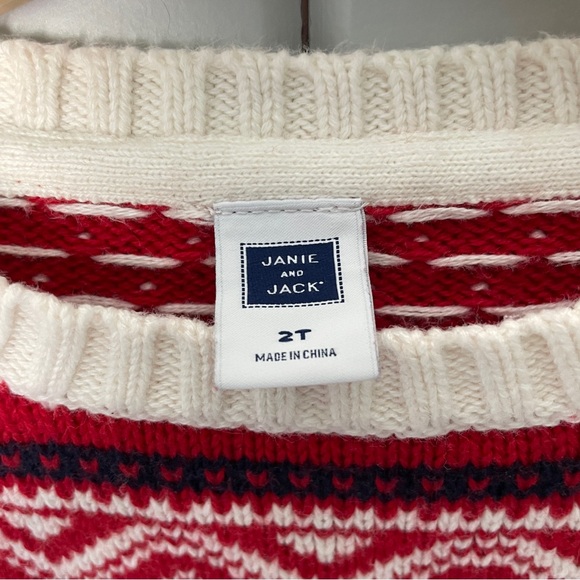 Janie and Jack Fair Isle Crew Neck Sweater - Picture 5 of 6
